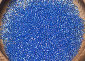 Бисер Япония MIYUKI Seed Beads 15/0 5г 0261 светло-сапфир прозрачный радужный — фото 5