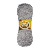 Пряжа ADELIA " DOLLY VELOUR" 100% микрополиэстер 5 * 100 г 93 м №10 серый. Цена за упаковку 5 шт — фото 1