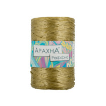 Пряжа ARACHNA " Raffia" 100% полипропилен 5 * 50г ± 10 г 200 м №43 оливковый. Цена за упаковку 5 шт — фото 1