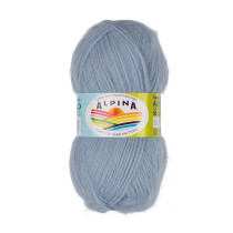Пряжа ALPINA " ALPACA POLLO" 80% альпака, 20% акрил 4 * 50г 125 м 04 св. голубой. Цена за упаковку 4 шт — фото 1