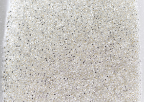 Бисер Япония MIYUKI Seed Beads 15/0 5г 0001 кристалл серебряная линия внутри — фото 4