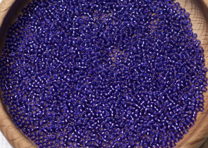 Бисер Япония MIYUKI Seed Beads 15/0 5г 1446 окрашенный красный фиолетовый серебряная линия внутри — фото 5