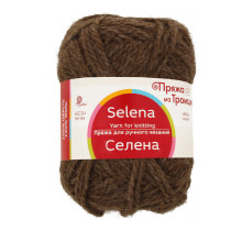 Пряжа из Троицка " Селена" 100% шерсть 5 * 100 г 160 м №1059 т. кофейный. Цена за упаковку 5 шт — фото 1