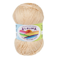 Пряжа ALPINA " SATI" 100% мерсеризованный хлопок 10 * 50г 170 м №029 бежевый. Цена за упаковку 10 шт — фото 1