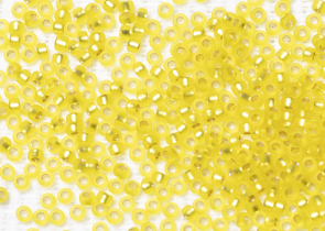 Бисер Япония MIYUKI Seed Beads 15/0 100г 0006F жёлтый серебряная линия внутри — фото 1