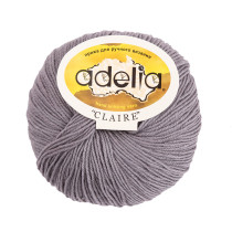 Пряжа ADELIA " CLAIRE" 50% шерсть, 50% акрил 10 * 50г 138 м №508 серый. Цена за упаковку 10 шт — фото 2
