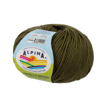 Пряжа ALPINA " ORNELLA MERINO" 100% мериносовая шерсть 10 * 50г 125 м №184 оливковый. Цена за упаковку 10 шт — фото 1