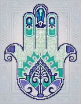 Кристальная ( алмазная) мозаика  " ФРЕЯ" ALVR- 10 035 " Хамса" 24 х 30 см — фото 2