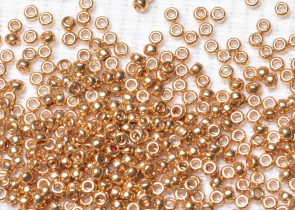 Бисер Япония MIYUKI Seed Beads 15/0 5г 1053 оцинкованное желтое золото — фото 2