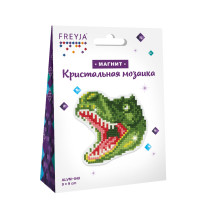 Кристальная ( алмазная) мозаика  " ФРЕЯ" ALVM- 049 магнит " Тираннозавр" 9 х 9 см — фото 2