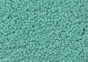 Бисер Япония MIYUKI Seed Beads 15/0 100г 0412 бирюзово-зелёный непрозрачный — фото 1