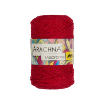 Пряжа ARACHNA " Macrame Mini" 80% хлопок, 20% полиэстер 4 * 250г 200 м №08 красный. Цена за упаковку 4 шт — фото 1