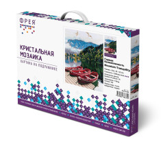 Кристальная ( алмазная) мозаика  " ФРЕЯ" ALPD- 083 на подрамнике " Горная безмятежность" 30 х 40 см — фото 2