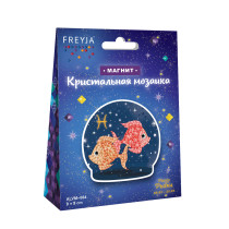 Кристальная ( алмазная) мозаика  " ФРЕЯ" ALVM- 064 магнит " Знаки зодиака. Рыбы" 9 х 9 см — фото 2