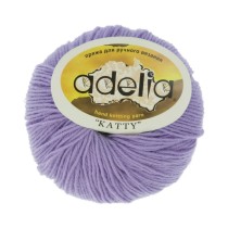 Пряжа ADELIA " KATTY" 100% шерсть 10 * 50г 150 м №15 фиолетовый. Цена за упаковку 10 шт — фото 1