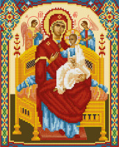 Кристальная ( алмазная) мозаика  " ФРЕЯ" ALVR- 097 " Икона Божией Матери " Всецарица" 27 х 22 см — фото 1