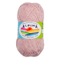 Пряжа ALPINA " SHEBBY" 100% хлопок 10 * 50г 150 м №06 розовый- кремовый. Цена за упаковку 10 шт — фото 1
