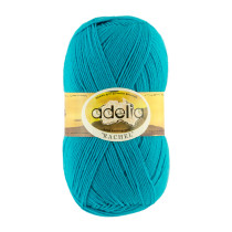 Пряжа ADELIA " RACHEL" 90% шерсть, 10% полиэстер 5 * 100 г 400 м №24 бирюзовый. Цена за упаковку 5 шт — фото 1