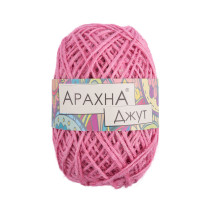 Пряжа ARACHNA "Jute" 100% джут 5 * 100 г 90 м № 008 розовый. Цена за упаковку 5 шт — фото 1