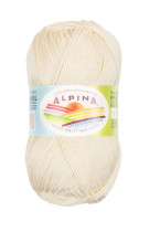 Пряжа ALPINA "ANABEL" 100% мерсеризованный хлопок 10 * 50г 120 м №172 молочный. Цена за упаковку 10 шт — фото 1