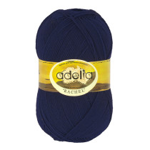 Пряжа ADELIA " RACHEL" 90% шерсть, 10% полиэстер 5 * 100 г 400 м №14 т. синий. Цена за упаковку 5 шт — фото 1