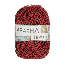 Пряжа ARACHNA " Twiggy" 100% целлюлоза 5 * 50г ± 5 г 80 м №02 брусничный. Цена за упаковку 5 шт — фото 1