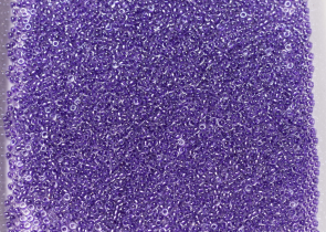 Бисер Япония MIYUKI Seed Beads 15/0 5г 1531 кристалл игристый фиолетовая линия внутри — фото 4