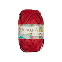 Пряжа ARACHNA " Papyrus" 100% целлюлоза 10 * 40 г ± 3 г 50 м №02 красный. Цена за упаковку 10 шт — фото 1