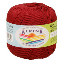 Пряжа ALPINA "LILY" 100% мерсеризованный хлопок 10 * 50г 175 м №801 красно-коричневый. Цена за упаковку 10 шт — фото 1