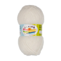 Пряжа ALPINA " ALPACA POLLO" 80% альпака, 20% акрил 4 * 50г 125 м 01 БЕЛЫЙ. Цена за упаковку 4 шт — фото 1