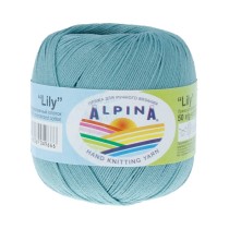 Пряжа ALPINA "LILY" 100% мерсеризованный хлопок 10 * 50г 175 м №049 св.бирюзовый. Цена за упаковку 10 шт — фото 2