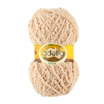 Пряжа ADELIA " SOFIA" 100% полиэстер 10 * 50г 90 м №16 бежевый. Цена за упаковку 10 шт — фото 1