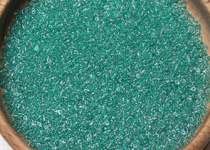 Бисер Япония MIYUKI Seed Beads 15/0 100г 1555 тёмно-аква кристалл игристый зеленая линия внутри — фото 5