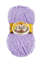 Пряжа ADELIA " SOFIA" 100% полиэстер 10 * 50г 90 м №40 св. сиреневый. Цена за упаковку 10 шт — фото 1