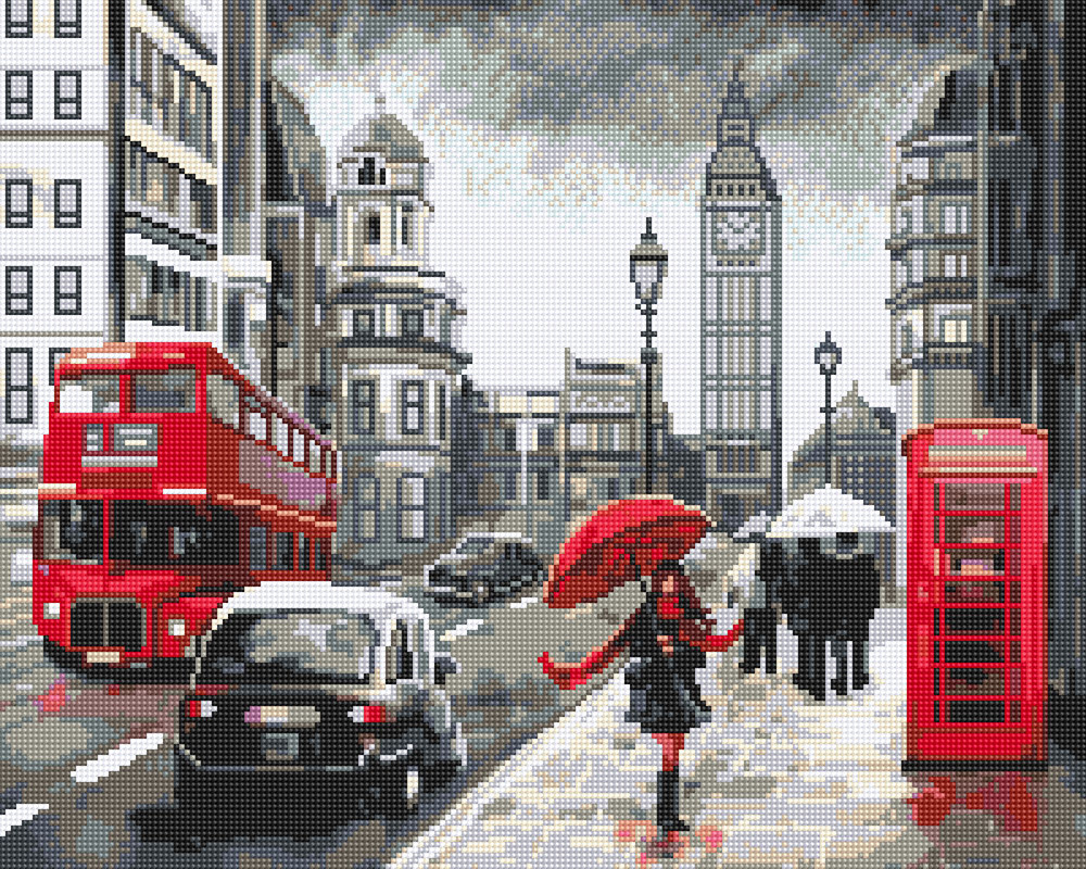 Алмазная живопись дождливый Лондон