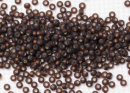 Бисер Чехия круглый 10/0 50 г 17140m прозрачный темно-коричневый с серебряным прокрасом матовый